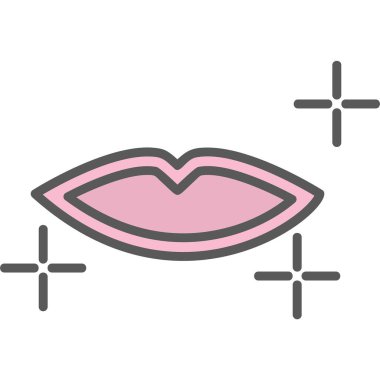 dudak simgesi web basit illüstrasyon