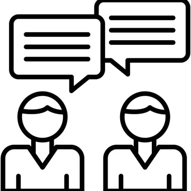 Konuş. Web simgesi basit illüstrasyon