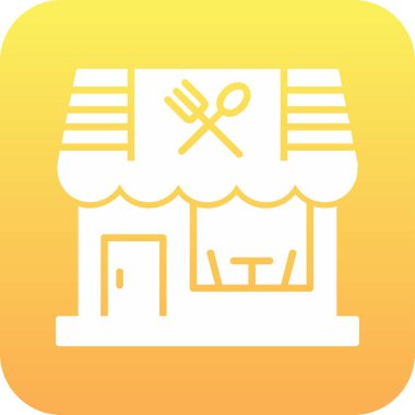 restoran simgesi web basit illüstrasyon