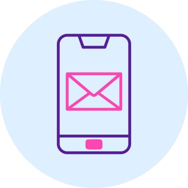 Telefon mesajı simge vektör çizim