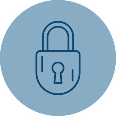 kilit düz simge vektör çizim