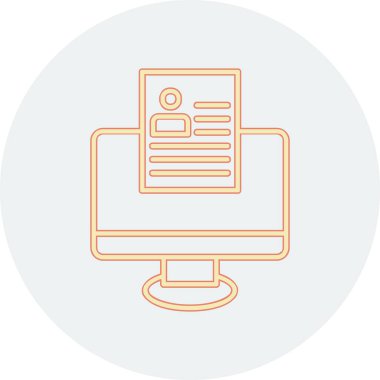 Çevrimiçi Web simgesi, vektör illüstrasyonu