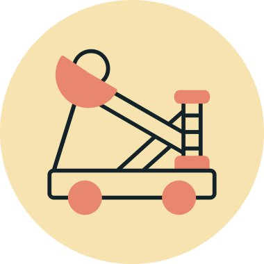 Mancınık. Web simgesi basit illüstrasyon              