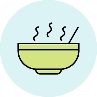 Kase çorba ağı basit illüstrasyon 