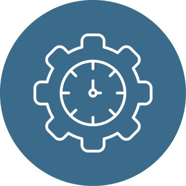 zaman yönetimi simgesi, vektör illüstrasyonu basit tasarım