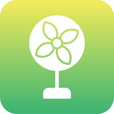 air fan simgesi, vektör illüstrasyonu basit tasarım