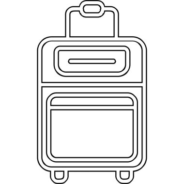 Bavul web simgesi, vektör çizim