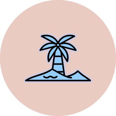 Oasis Web simgesi, vektör illüstrasyonu 