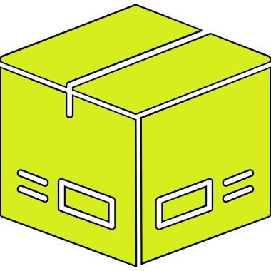 Paket, dağıtım simgesi vektör illüstrasyonu 