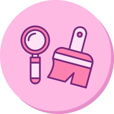 Arkeoloji web simgesi vektör illüstrasyonu