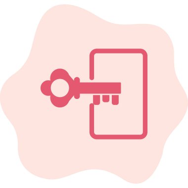 Giriş yap, anahtar simgesi vektör çizimi