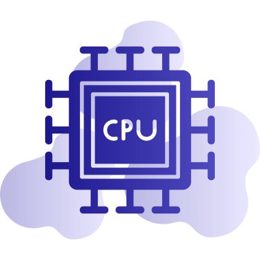 cpu icon, vector illustration simple design
