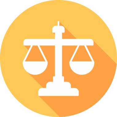 Ölçek simgesi, vektör illüstrasyonu basit tasarım