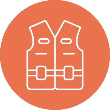 Can yeleği. Web simgesi basit illüstrasyon                               