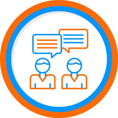 converstation simgesi, vektör illüstrasyonu basit tasarım