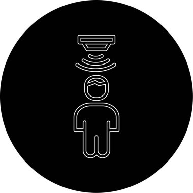 Hareket Sensörü simgesi, vektör illüstrasyonu basit tasarım