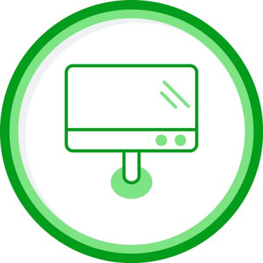 Monitör simgesinin vektör illüstrasyonu 