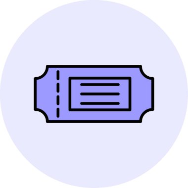 Bilet web simgesi, vektör çizim