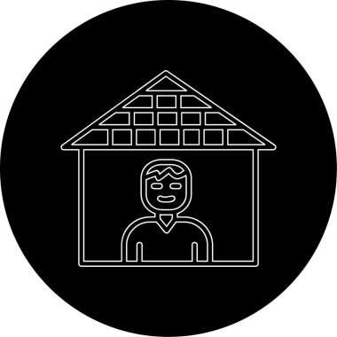 Karantina web simgesi vektör illüstrasyonu