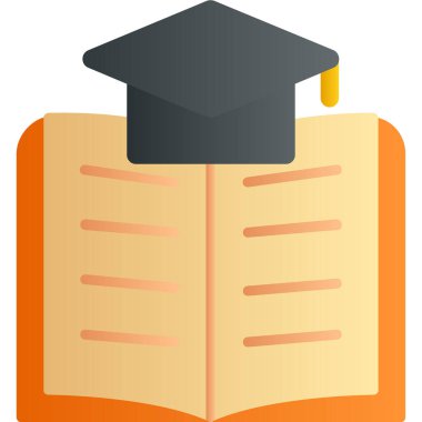 Kitap sembollü ikon çalış. Eğitim. Vektör illüstrasyonu