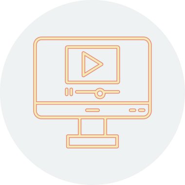 video oynatıcı simgesi, vektör illüstrasyonu basit tasarım