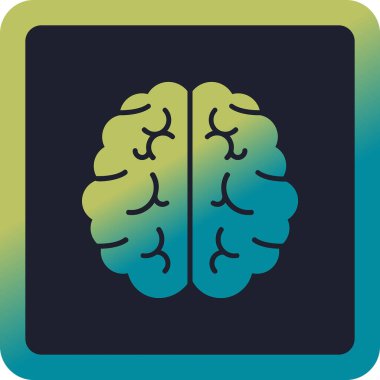 Beyin. Web simgesi basit illüstrasyon 