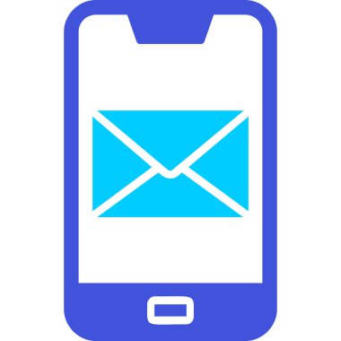 Telefon mesajı simge vektör çizim