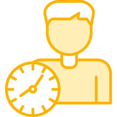 zaman yönetimi simgesi, vektör illüstrasyonu basit tasarım