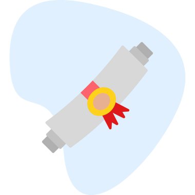 mezuniyet kurdelesi, web simgesi basit illüstrasyon