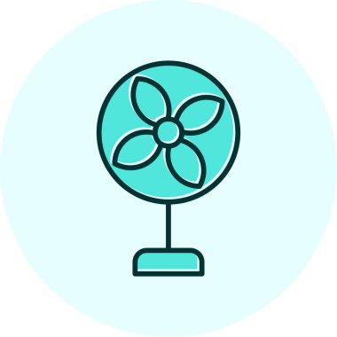 air fan simgesi, vektör illüstrasyonu basit tasarım