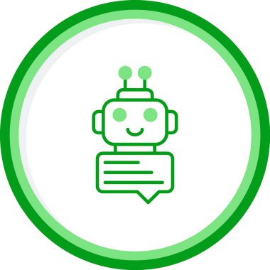 Chatbot. Web simgesi basit illüstrasyon       