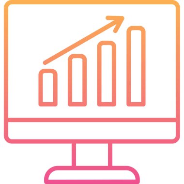 Analytics icon, vector illustration simple design