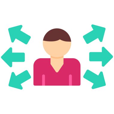 Çoklu görev ağ simgesi, vektör illüstrasyonu 