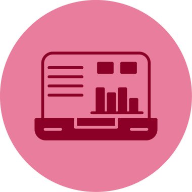 dizüstü bilgisayar simgesi, vektör illüstrasyonu basit tasarım