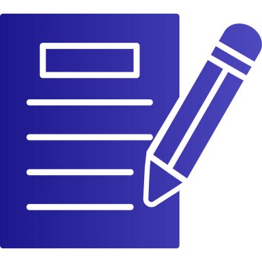 kalem ile doküman. Web simgesi basit illüstrasyon