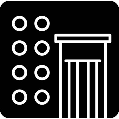 Fotoğraf Booth web simgesi, vektör illüstrasyonu 