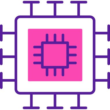 İşlemci. Web simgesi basit tasarım 