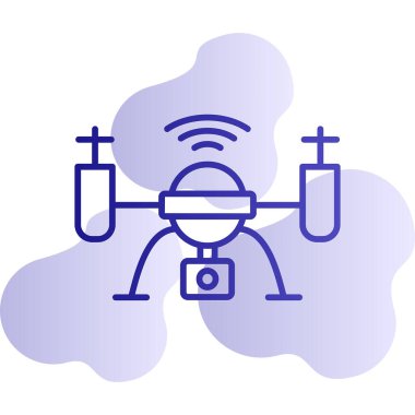 Drone simgesi vektör illüstrasyon tasarımı 