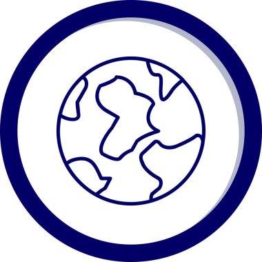 Toprak. Web simgesi vektör illüstrasyonu 