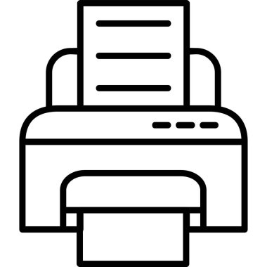 Yazıcı. Web simgesi basit illüstrasyon