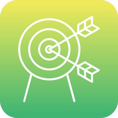 Oklu ağ simgesi olan hedef basit illüstrasyon