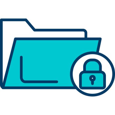 Dizin kilidi simgesi, basit illüstrasyon