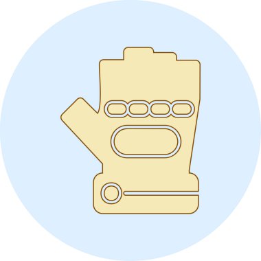 Eldiven simgesi, vektör illüstrasyonu basit tasarım