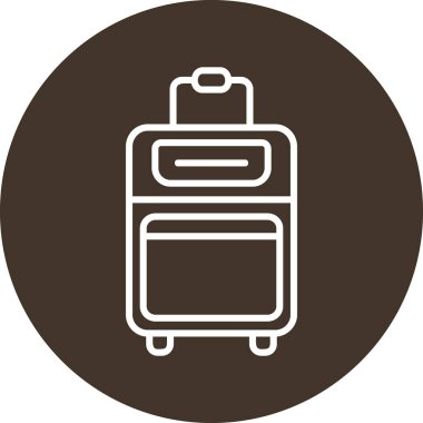 Bavul web simgesi, vektör çizim