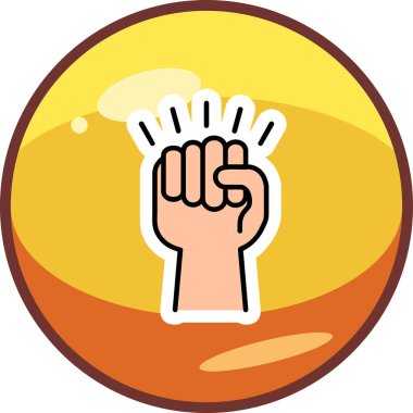 yumruk simgesi, vektör illüstrasyonu basit tasarım