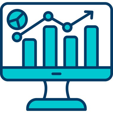 Analytics icon, vector illustration simple design