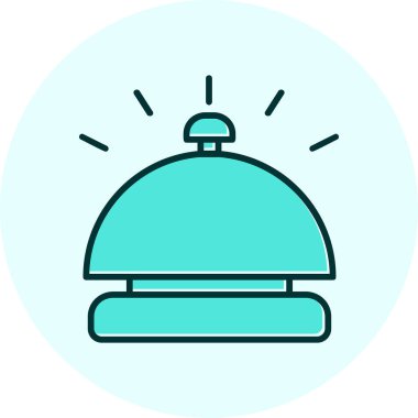 Desk Bell modern simgesinin vektör çizimi            