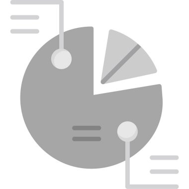 Pasta çizelgesi simgesi, vektör illüstrasyonu 