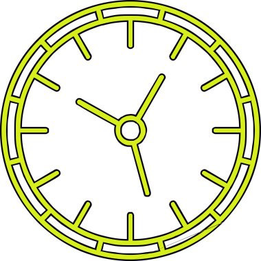 Saat simgesi, vektör illüstrasyonu basit tasarım