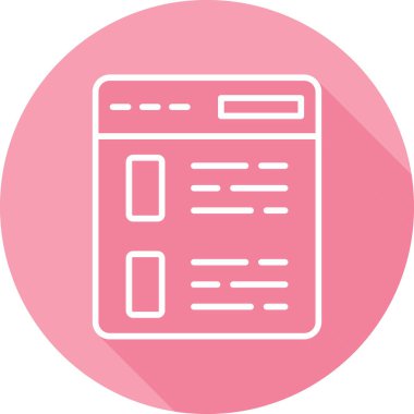 Tarayıcı Kontrol Listesi web simgesi, vektör illüstrasyonu